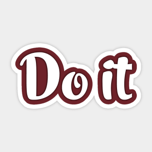 Do it Sticker